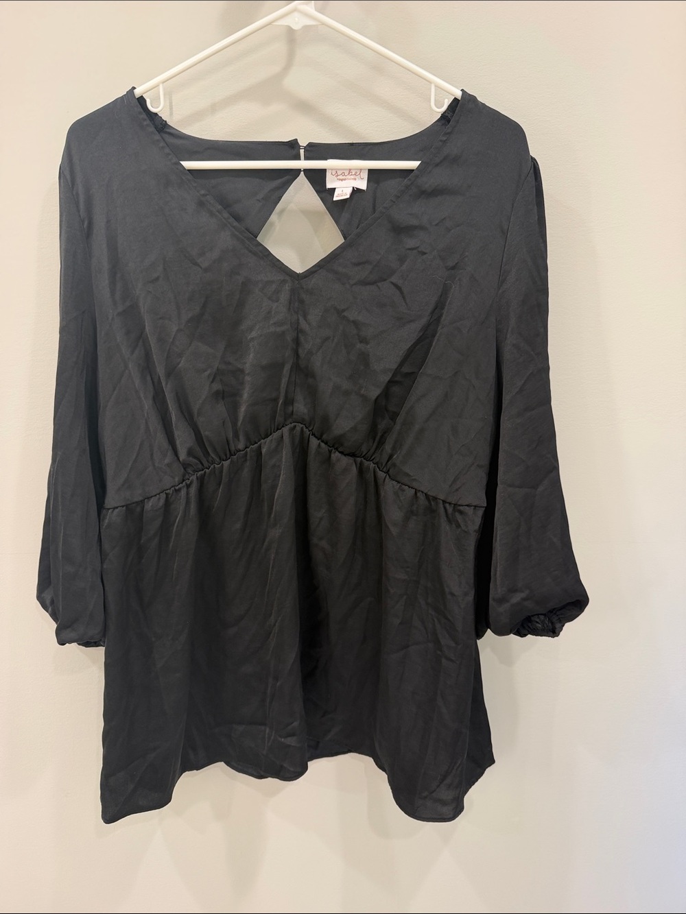 Black V-Neck maternity shirt